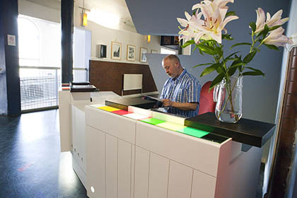 Interchangeable Reception Desk – Zion Arts Centre – Manchester