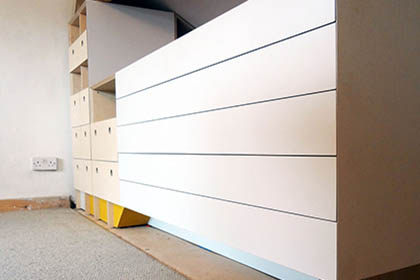 Design Build Installation –  Storage Cabinetry – Artists Studio